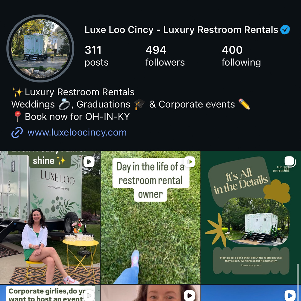 Restroom Trailer Pro Luxe Loo Cincy Instagram 1