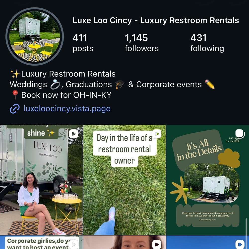 Restroom Trailer Pro Luxe Loo Cincy Instagram 2